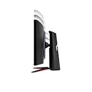 LG 38 collu UltraGear™ monitors spēlēm, Sānu skats uz monitoru, kura augstums tiek regulēts uz leju, 38GN950P-B, thumbnail 10