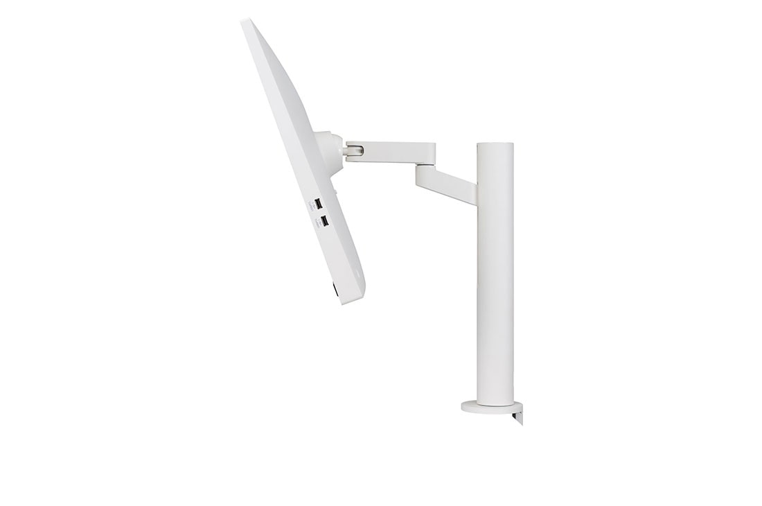LG 32 collu 4K UHD Viedais monitors ar webOS un Ergo statīvu, Sānu skats uz monitoru pagrieztu slīpi par 25 grādiem uz leju, 32SQ780S-W, thumbnail 7