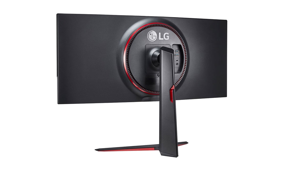 LG 34 collu UltraGear™ monitors spēlēm, Skats no aizmugures +15 grādu leņķī, 34GN850P-B, thumbnail 7