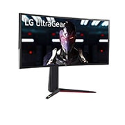 LG 34 collu UltraGear™ monitors spēlēm, sānu skats +15 grādu leņķī, 34GN850P-B, thumbnail 3