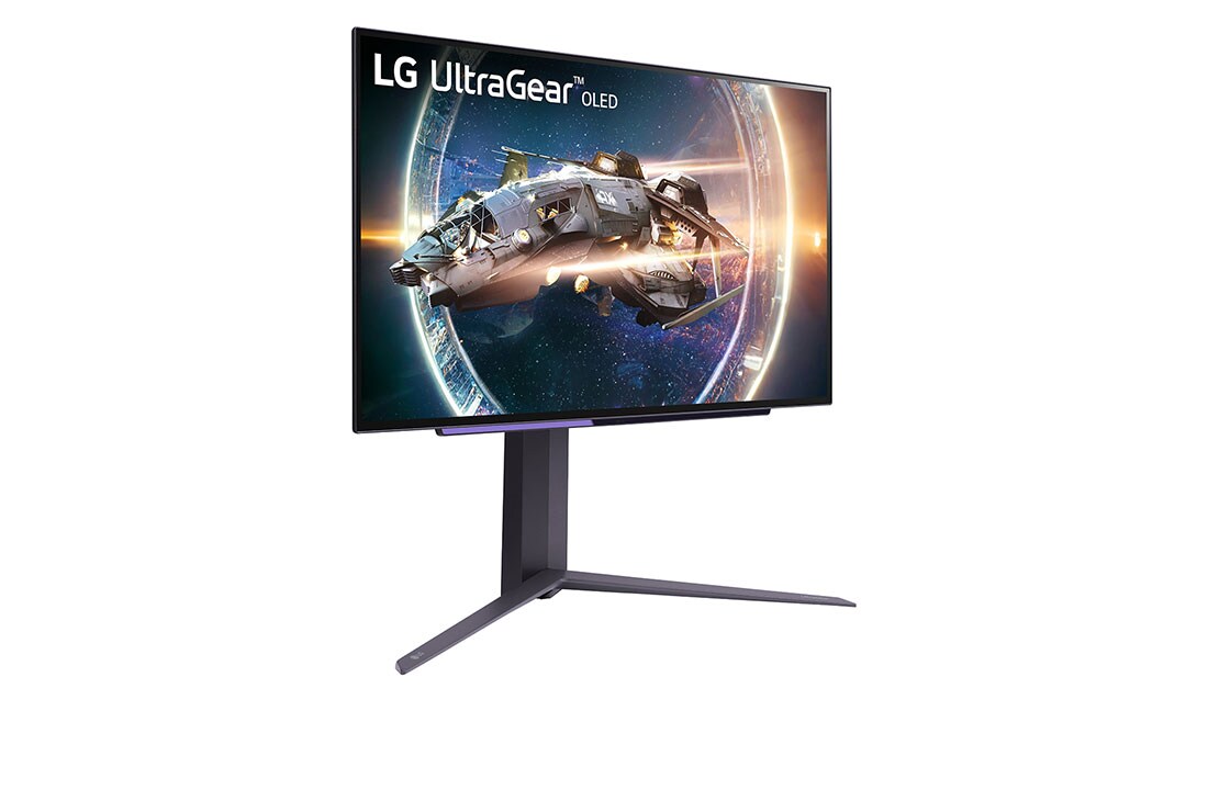 LG 27 collu UltraGear™ OLED spēļu monitors QHD ar 240Hz atsvaidzes intensitāti 0,03ms (GtG) reakcijas laiks, skats rakursā, 27GR95QE-B, thumbnail 4