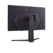 LG 32 collu LG UltraGear™ QHD monitors spēlēm ar 144 Hz atsvaidzes intensitāti, skats rakursā no aizmugures, 32GR93U-B, thumbnail 9
