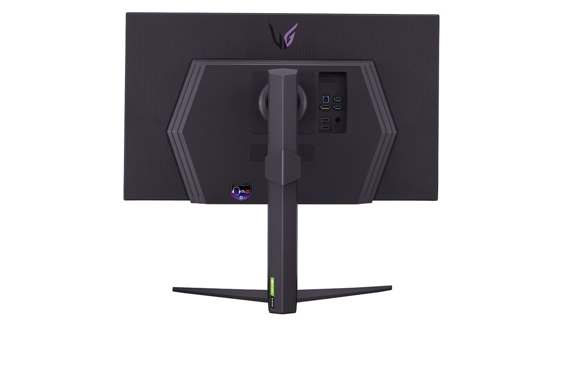 LG 27 collu LG UltraGear™ QHD monitors spēlēm ar 144 Hz atsvaidzes intensitāti, skats no aizmugures, 27GR93U-B, thumbnail 7