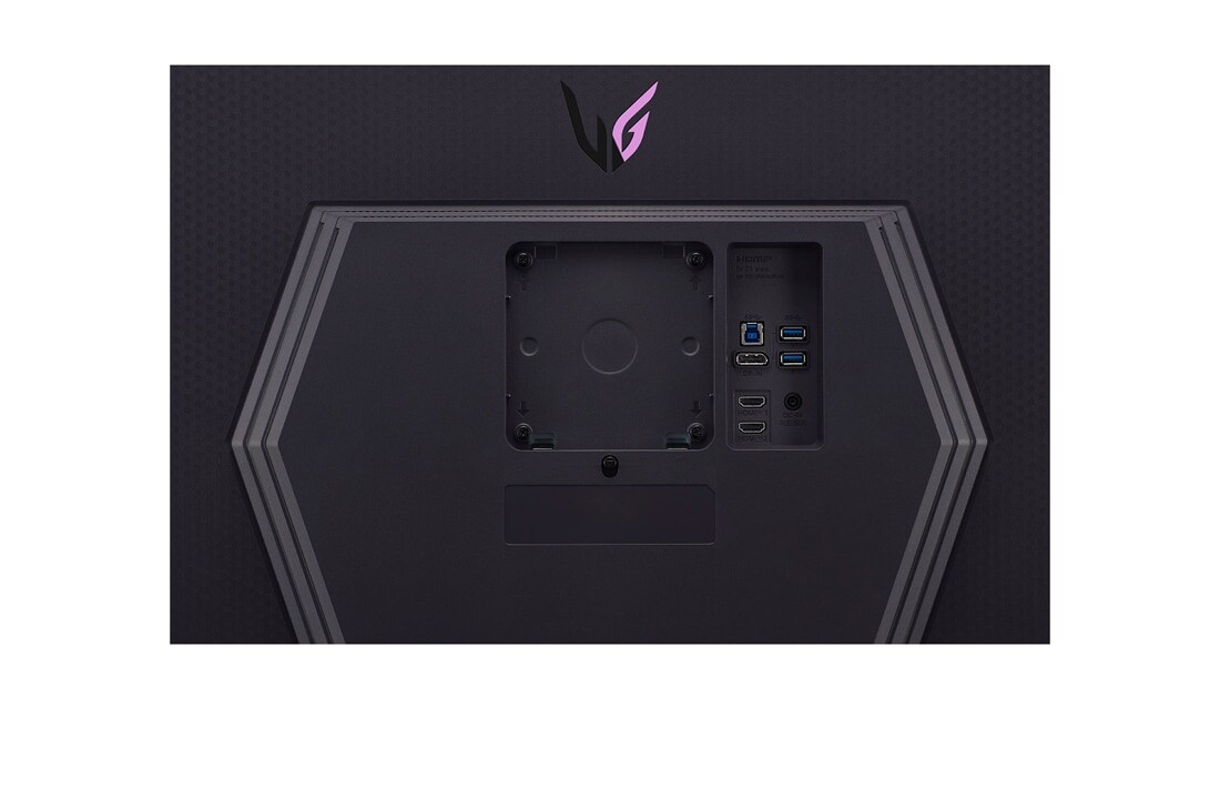 LG 27 collu LG UltraGear™ QHD monitors spēlēm ar 144 Hz atsvaidzes intensitāti, skats uz portiem tuvplānā, 27GR93U-B, thumbnail 11