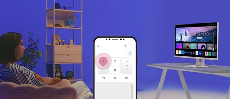 Izmantojot lietotni ThinQ, varat izmantot galvenās tālvadības pults funkcijas.