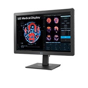 LG 24” 2MP IPS klīniskās apskates monitors, sānu skats -15&nbsp;grādu leņķī, 24HR513C-B, thumbnail 2