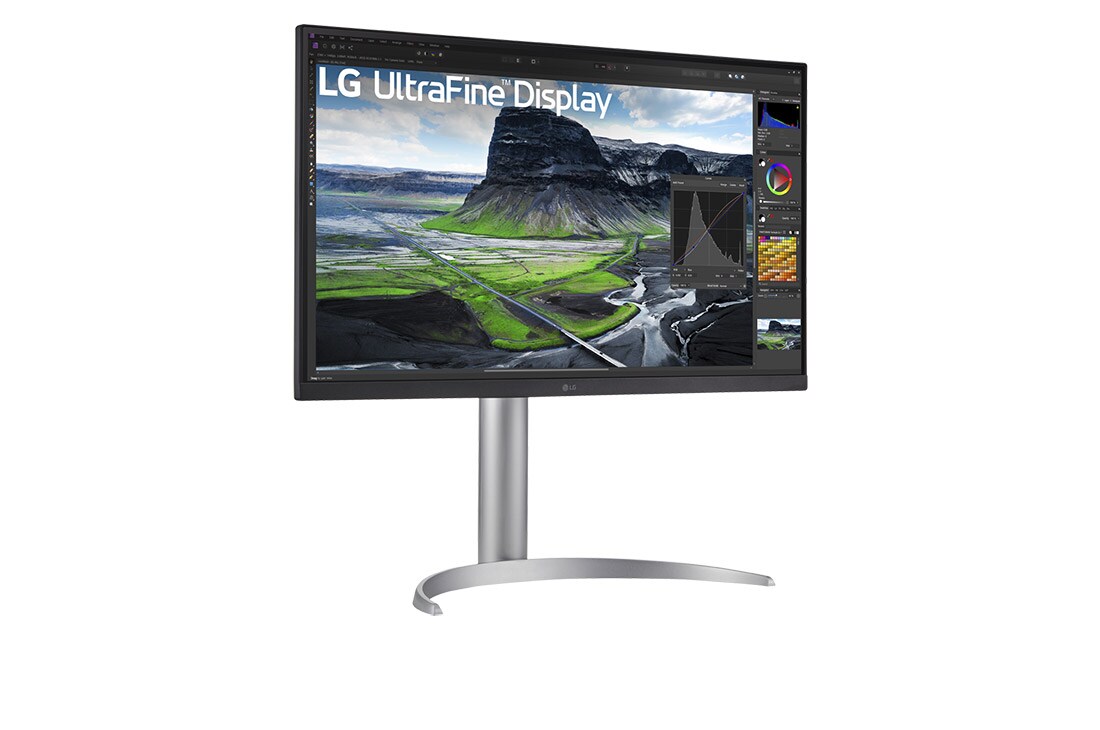 LG 27” UHD 4K IPS displejs ar kontrasta attiecību 2000:1, sānu skats +15 grādu leņķī, 27UQ850V-W, thumbnail 3