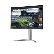 LG 27” UHD 4K IPS displejs ar kontrasta attiecību 2000:1, sānu skats -15 grādu leņķī, 27UQ850V-W, thumbnail 2