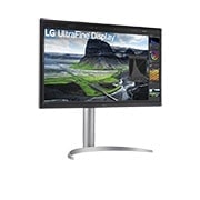 LG 27” UHD 4K IPS displejs ar kontrasta attiecību 2000:1, sānu skats +15 grādu leņķī, 27UQ850V-W, thumbnail 3