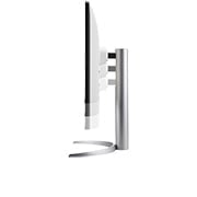 LG 27” UHD 4K IPS displejs ar kontrasta attiecību 2000:1, sānu skats uz monitoru, kurš kustas lejup augstuma regulēšanai, 27UQ850V-W, thumbnail 9