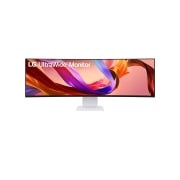 LG 49 collu UltraWide Dual QHD(5120x1440) izliekts Nano IPS displejs ar 144Hz frekvenci, Skats no priekšpuses, 49U950A-W, thumbnail 4