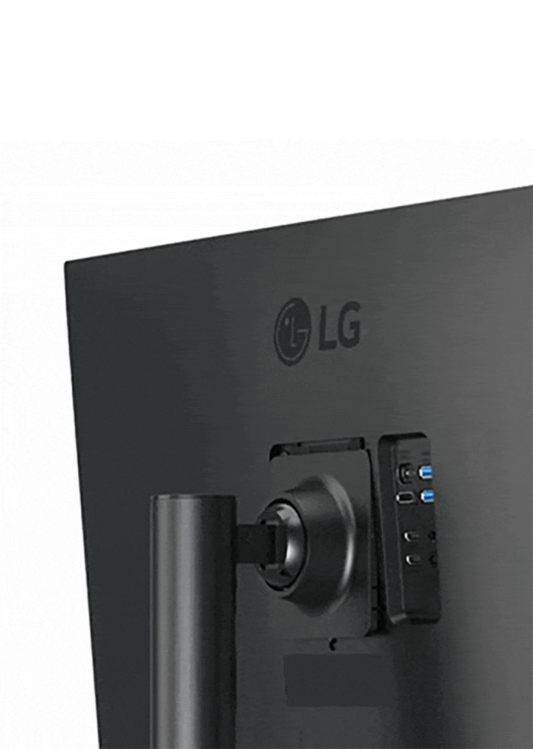 Viena klikšķa statīvs ērtai monitora uzstādīšanai bez nepieciešamības pēc cita aprīkojuma.