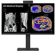 LG 27” 8MP IPS klīniskās apskates monitors, skats no sāna -15 grādu leņķī ar kalibrēšanas sensoru, 27HS713C-B, thumbnail 15