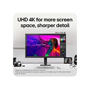 LG 27&nbsp;collu UltraFine™ U7, UHD 4K IPS monitors, LG UltraFine UHD 4K displejs, demonstrējot uzlabotu skaidrību un paplašinātu ekrāna laukumu, 27U710B-B, thumbnail 5