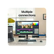 LG 27&nbsp;collu UltraFine™ U7, UHD 4K IPS monitors, LG UltraFine monitors, kas savienots ar vairākām ierīcēm daudzpusīgas darba stacijas izveidei, 27U710B-B, thumbnail 7