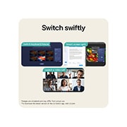 LG 27&nbsp;collu UltraFine™ U7, UHD 4K IPS monitors, LG Switch funkcijas saskarne, kas nodrošina vienmērīgu pārslēgšanos starp vairākām ieejas ierīcēm, 27U710B-B, thumbnail 8