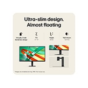 LG 27&nbsp;collu UltraFine™ U7, UHD 4K IPS monitors, LG UltraFine monitors ar glītu un minimālistisku dizainu un plānu profilu, 27U710B-B, thumbnail 10