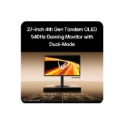 LG UltraGear 27 collu 4. paaudzes OLED QHD spēļu monitors ㅣ 27GX790B ar Dual-Mode (720Hz@HD, 540Hz@QHD), 0,02 ms (GtG), DP2.1, VESA DisplayHDR™ True Black 500, Kreisās puses attēls, 27GX790B-B, thumbnail 17