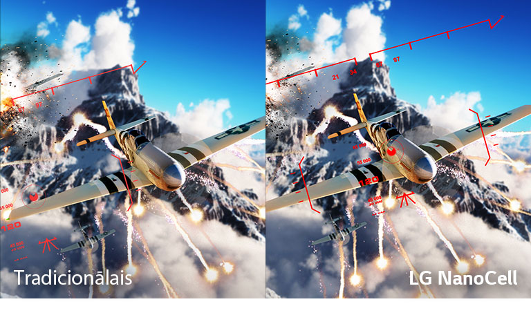 Cīņu spēles aina ar lidmašīnu