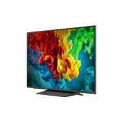 LG 55&nbsp;collu LG QNED evo AI Mini-LED 4K viedtelevizors 2026, LG QNED evo AI QNED82 Mini LED ar AI Picture Pro un Dynamic Tone Mapping Pro rāda zema leņķa āra dzīvesveida ainu ar diviem cilvēkiem starp dzīvīgiem ziediem, kamēr mākslīgais intelekts atpazīst un uz, 55QNED83B3A, thumbnail 6