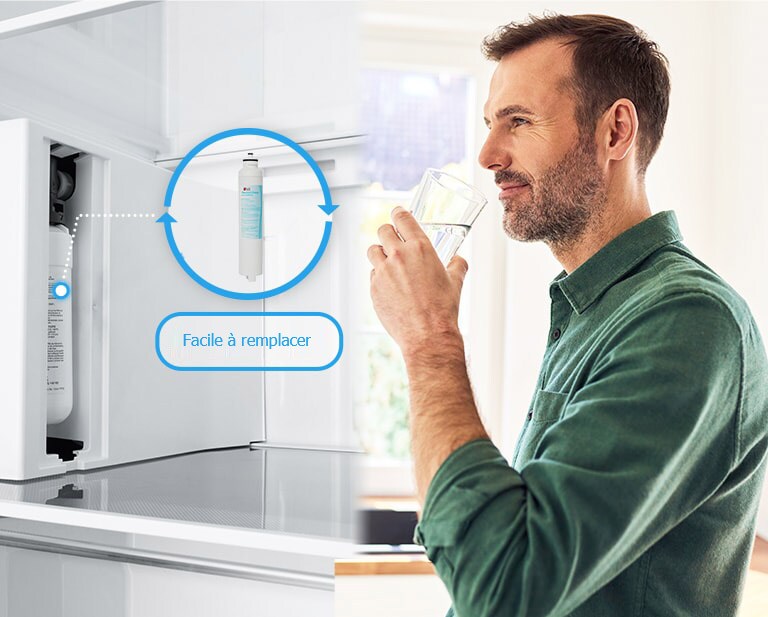 Abas atsevišķās kartes nodrošina, ka filtri ir maināmi kreisajā pusē, savukārt cilvēki var turpināt lietot svaigu ūdeni labajā pusē.