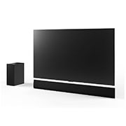 LG 420W, 3.1 kanālu SG10TY LG Soundbar skaņas sistēma ar Dolby Atmos, perfekti sader ar LG OLED evo AI G sērijas TV, 77 collu LG OLED G4, LG Soundbar SG10TY un pastiprinātājs no priekšpuses, SG10TY, thumbnail 11