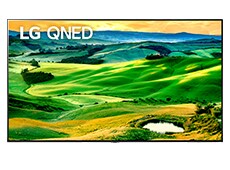 zila zālāja attēls QNED80 televizorā.