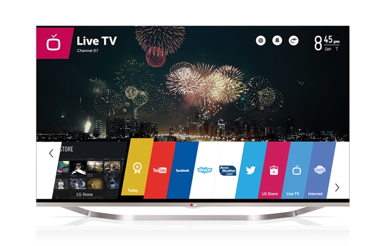 LG 55 collu Smart TV LED televizors ar WebOS, Magic Remote pulti un divkodolu procesoru., 55LB700V