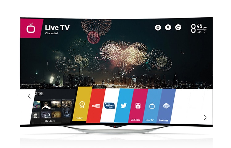 LG 55 collu izliekts OLED televizors ar WebOS un Magic Remote pulti., 55EC930V