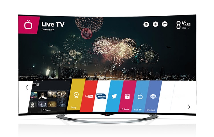 LG 65 collu Ultra HD izliekts OLED televizors ar WebOS un Magic Remote pulti., 65EC970V