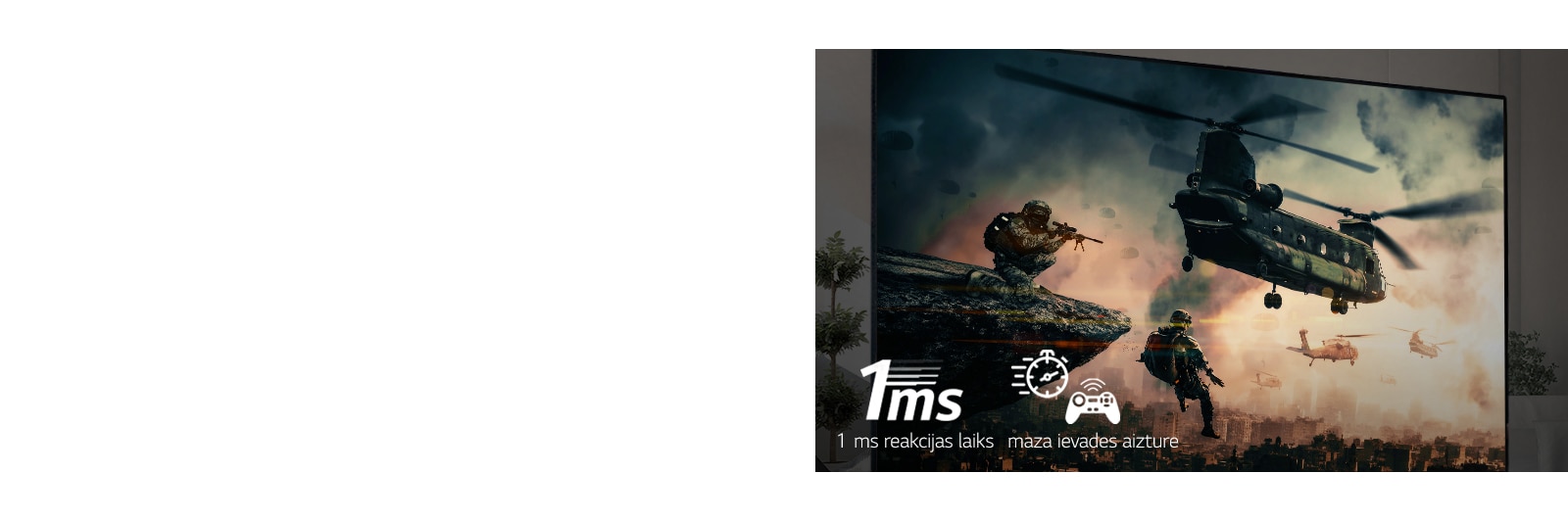 Pietuvinājumā redzams spēlētājs, kurš ar sacīkšu automašīnas stūri rokās spēlē ātrumsacīkstes televizora ekrānā