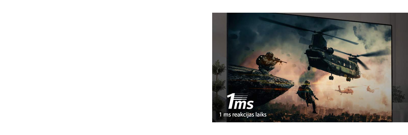 Pietuvinājumā redzams spēlētājs, kurš ar sacīkšu automašīnas stūri rokās spēlē ātrumsacīkstes televizora ekrānā