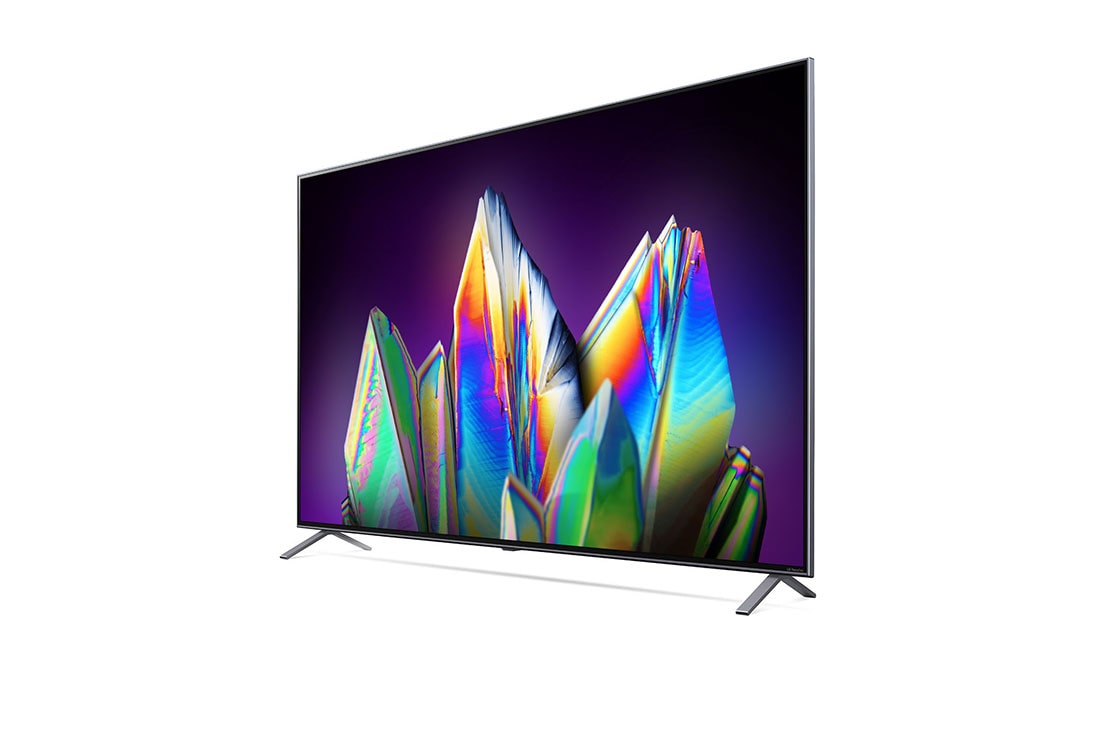 LG 65 collu NanoCell 8K televizors ar Dolby Vision IQ un Dolby Atmos skaņu, sānu skats 30 grādu leņķi, 65NANO993NA, thumbnail 3