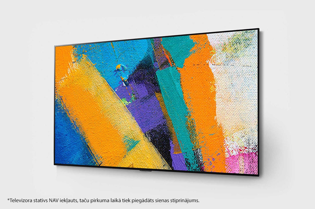 LG 65 collu OLED 4K televizors ar Dolby Vision IQ un Gallery dizainu, skats no priekšpuses, OLED65GX3LA, thumbnail 2