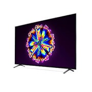 LG 86 collu NanoCell 4K televizors ar α7 procesoru un HGIG režīmu spēlēm, sānu skats 30 grādu leņķi, 86NANO903NA, thumbnail 3