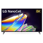 LG 65 collu NanoCell 8K televizors ar α9 procesoru un HGIG režīmu spēlēm, front view with infill image and logo, 65NANO953NA, thumbnail 1