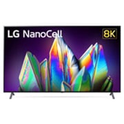 LG 75 collu NanoCell 8K televizors ar Dolby Vision IQ un Dolby Atmos skaņu, skats no priekšpuses ar aizpildošo attēlu, 75NANO993NA, thumbnail 1