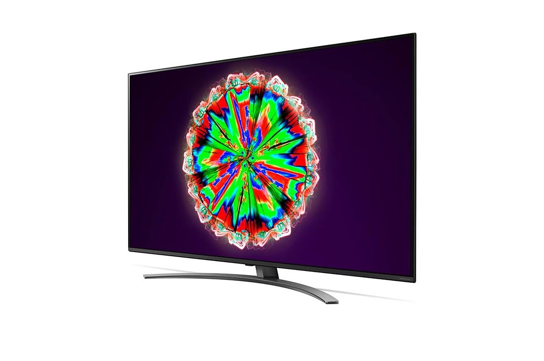 LG 49 collu NanoCell 4K televizors ar α7 procesoru un Dolby Atmos skaņu, sānu skats 30 grādu leņķi, 49NANO813NA, thumbnail 3