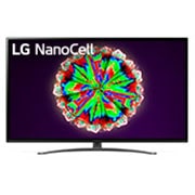 LG 49 collu NanoCell 4K televizors ar α7 procesoru un Dolby Atmos skaņu, skats no priekšpuses ar aizpildošo attēlu, 49NANO813NA, thumbnail 1