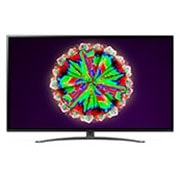 LG 49 collu NanoCell 4K televizors ar α7 procesoru un Dolby Atmos skaņu, skats no priekšpuses ar aizpildošo attēlu, 49NANO813NA, thumbnail 2