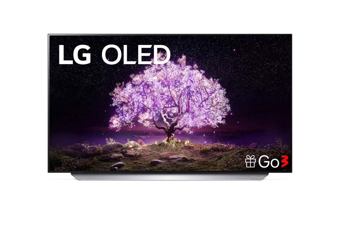 LG 55'' 4K OLED TV C1, skats no priekšpuses, OLED55C16LA