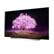 LG 77'' 4K OLED TV C1, sānu skats –15 grādu leņķī, OLED77C12LA, thumbnail 2
