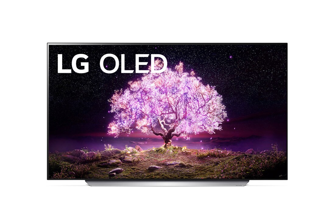 LG 77'' 4K OLED TV C1, skats no priekšpuses, OLED77C15LA