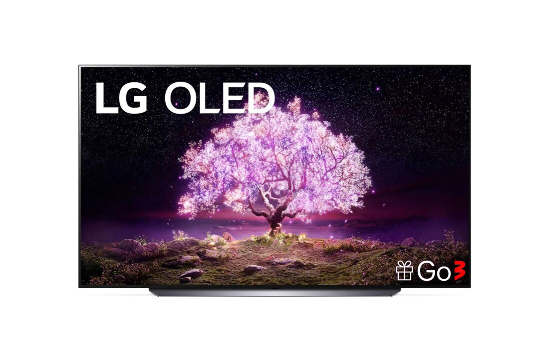 LG 83'' 4K OLED TV C1, skats no priekšpuses, OLED83C14LA