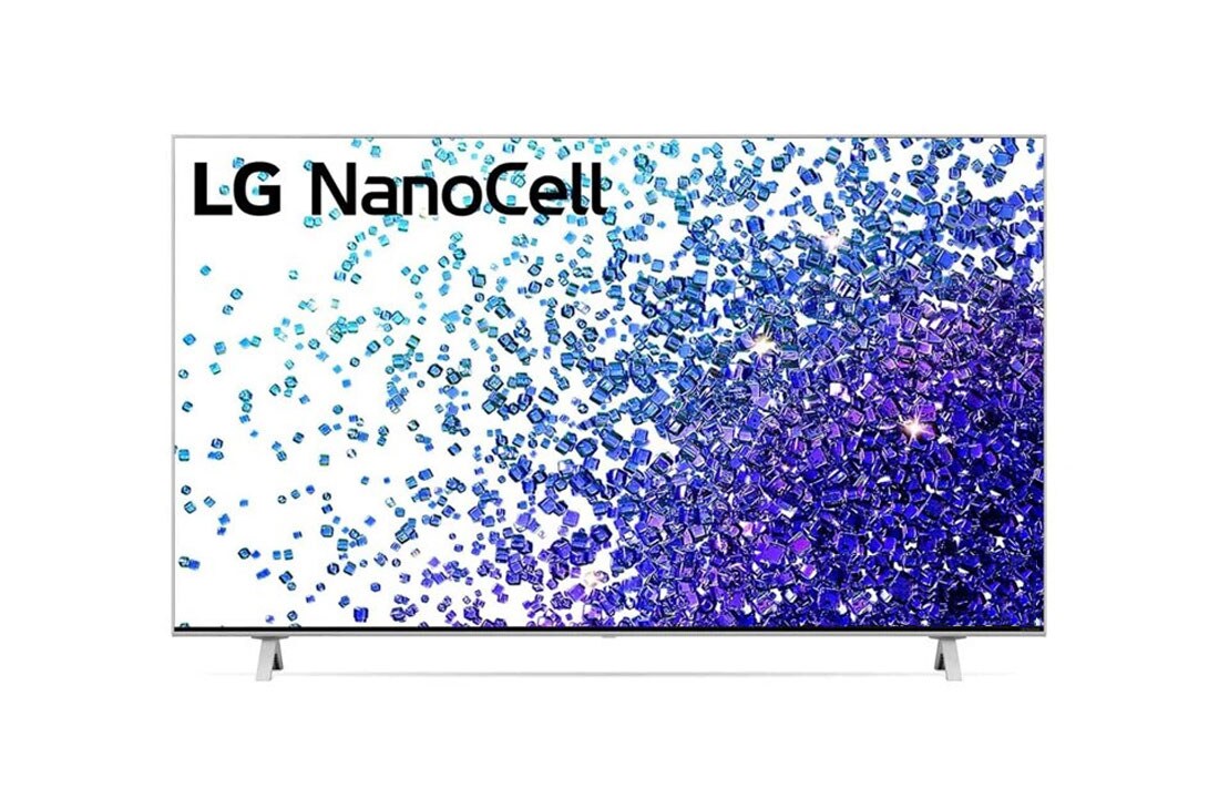 LG 55 collu NanoCell 4K televizors ar α7 procesoru un HGIG režīmu spēlēm, Skats no priekšpuses uz LG NanoCell televizoru, 55NANO773PA, thumbnail 6