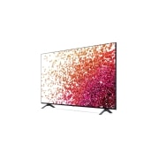 LG 65 collu NanoCell 4K televizors ar α7 procesoru un HGIG režīmu spēlēm, Sānu skats 30 grādu leņķī ar aizpildošo attēlu, 65NANO753PA, thumbnail 3