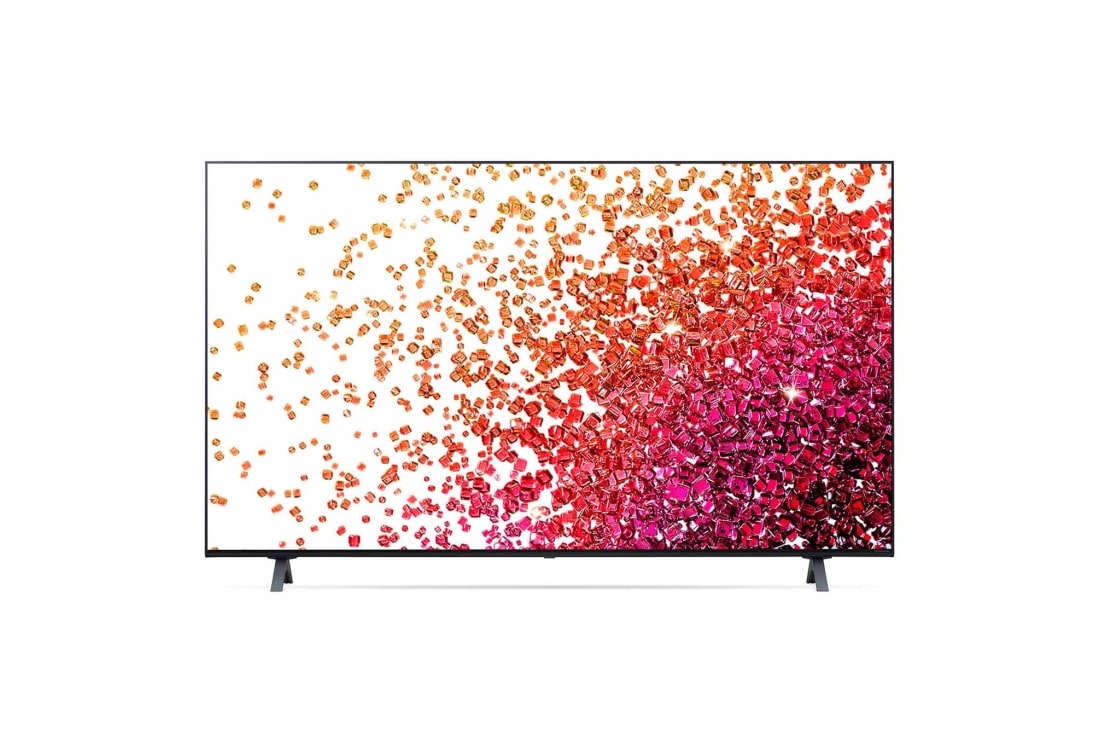 LG 50 collu NanoCell 4K televizors ar α7 procesoru un HGIG režīmu spēlēm, Skats no priekšpuses ar aizpildošo attēlu, 50NANO753PA, thumbnail 2