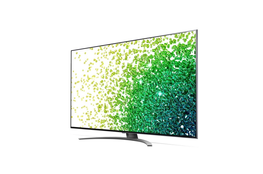 LG 65 collu NanoCell 4K televizors ar α7 procesoru un HGIG režīmu spēlēm, Sānu skats 30 grādu leņķī ar aizpildošo attēlu, 65NANO863PA, thumbnail 3