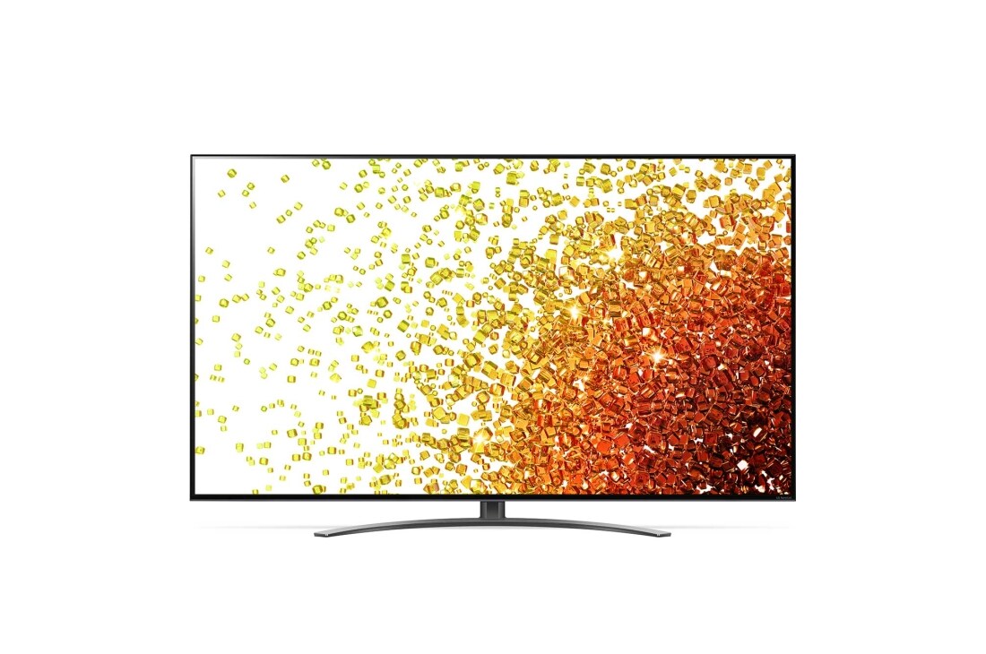 LG 55 collu NanoCell 4K televizors ar α7 procesoru un HGIG režīmu spēlēm, Skats no priekšpuses ar aizpildošo attēlu, 55NANO913PA, thumbnail 2
