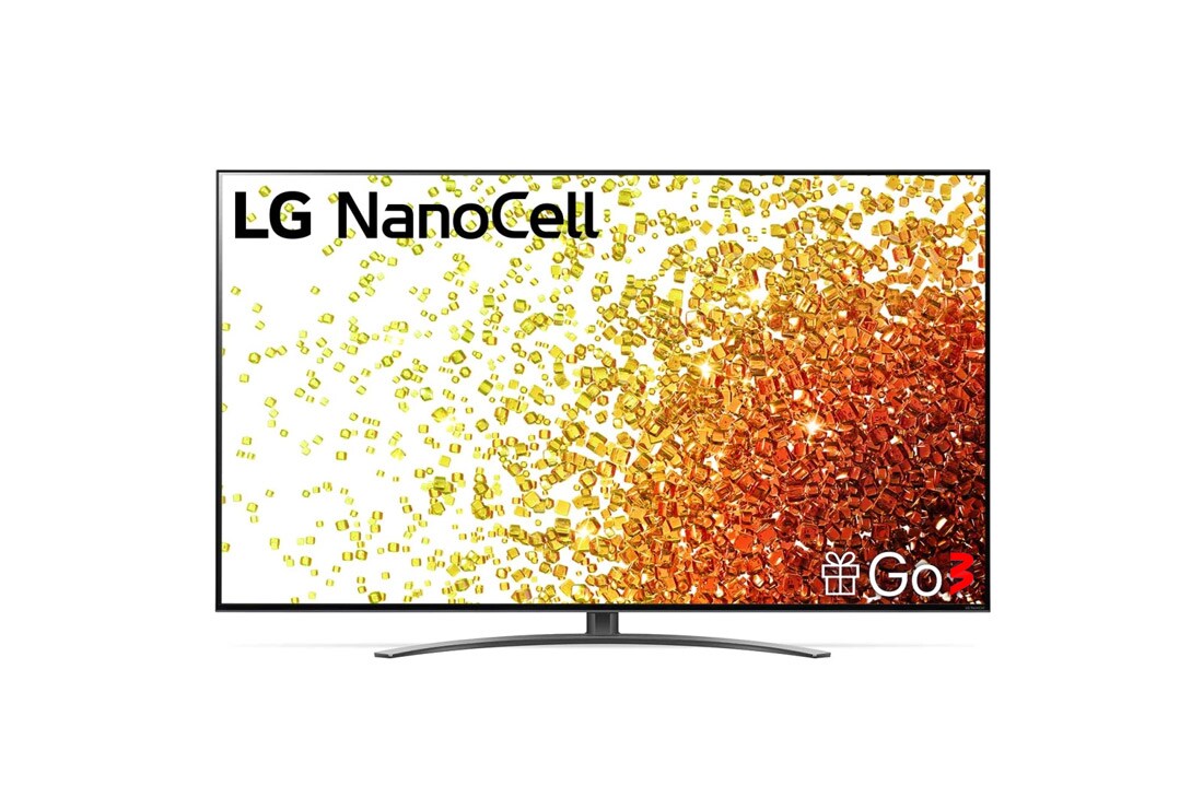 LG 65 collu NanoCell 4K televizors ar α7 procesoru un HGIG režīmu spēlēm, Skats no priekšpuses uz LG NanoCell televizoru, 65NANO913PA, thumbnail 6
